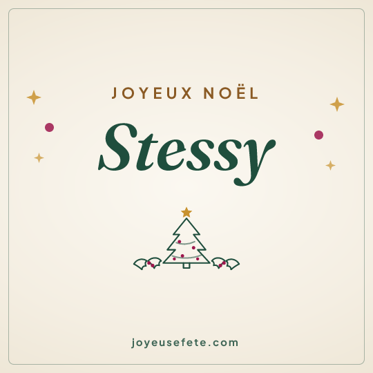 Image carrée « Joyeux Noël Stessy » pour WhatsApp
