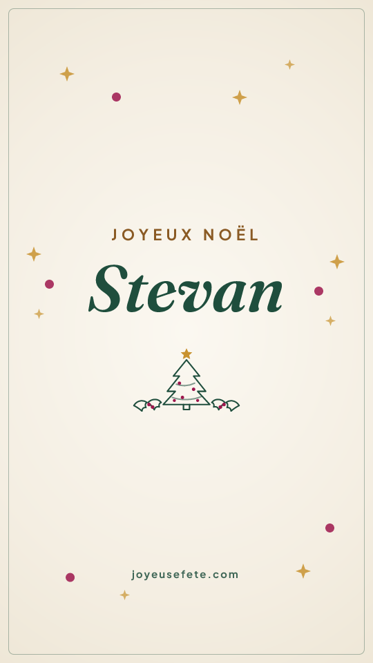 Image « Joyeux Noël Stevan » au format story
