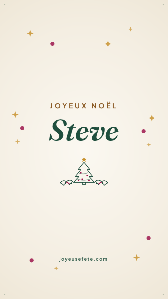 Image « Joyeux Noël Steve » au format story