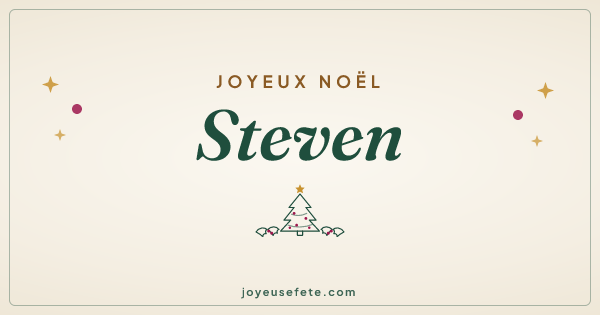 Image « Joyeux Noël Steven » au format large