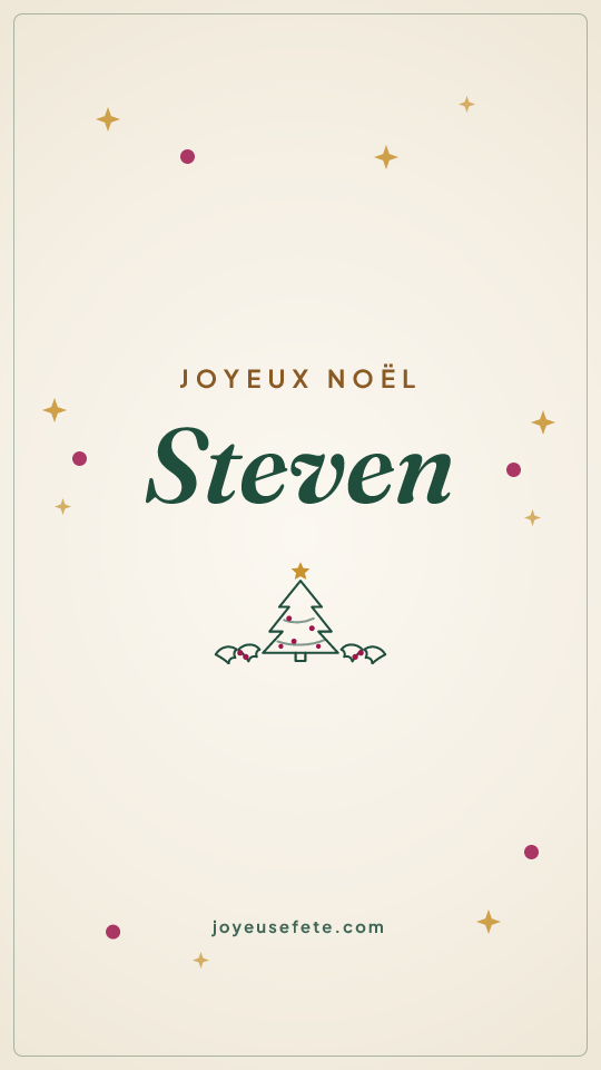 Image « Joyeux Noël Steven » au format story