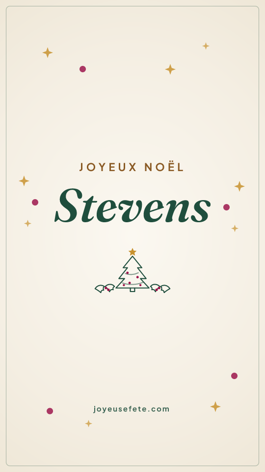 Image « Joyeux Noël Stevens » au format story