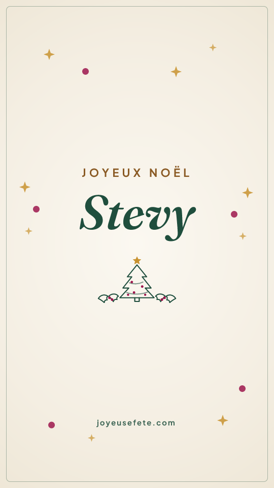 Image « Joyeux Noël Stevy » au format story