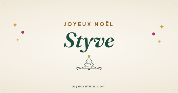 Image « Joyeux Noël Styve » au format large