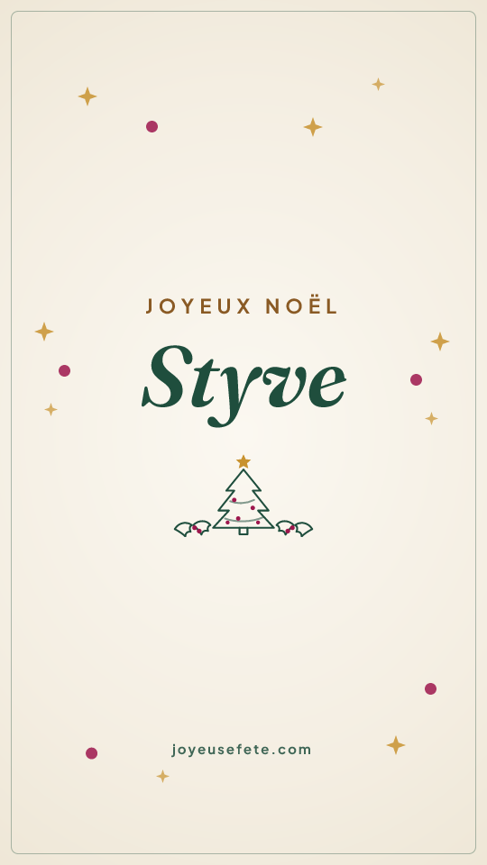 Image « Joyeux Noël Styve » au format story