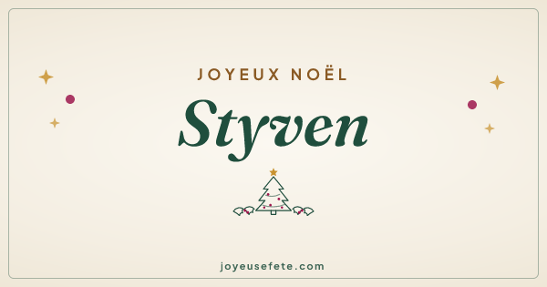 Image « Joyeux Noël Styven » au format large