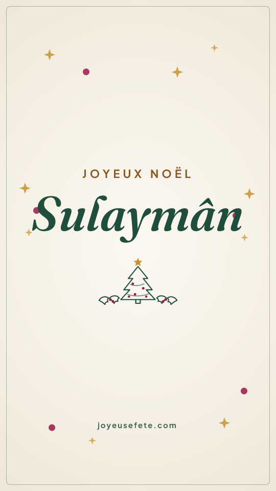 Image « Joyeux Noël Sulaymân » au format story