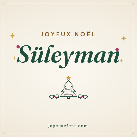 Image carrée « Joyeux Noël Süleyman » pour WhatsApp