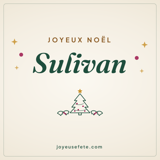 Image carrée « Joyeux Noël Sulivan » pour WhatsApp