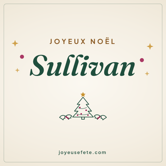 Image carrée « Joyeux Noël Sullivan » pour WhatsApp