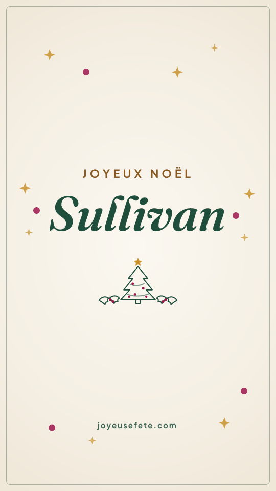 Image « Joyeux Noël Sullivan » au format story