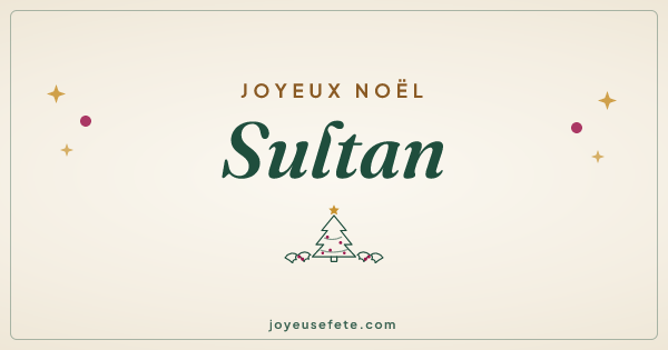 Image « Joyeux Noël Sultan » au format large
