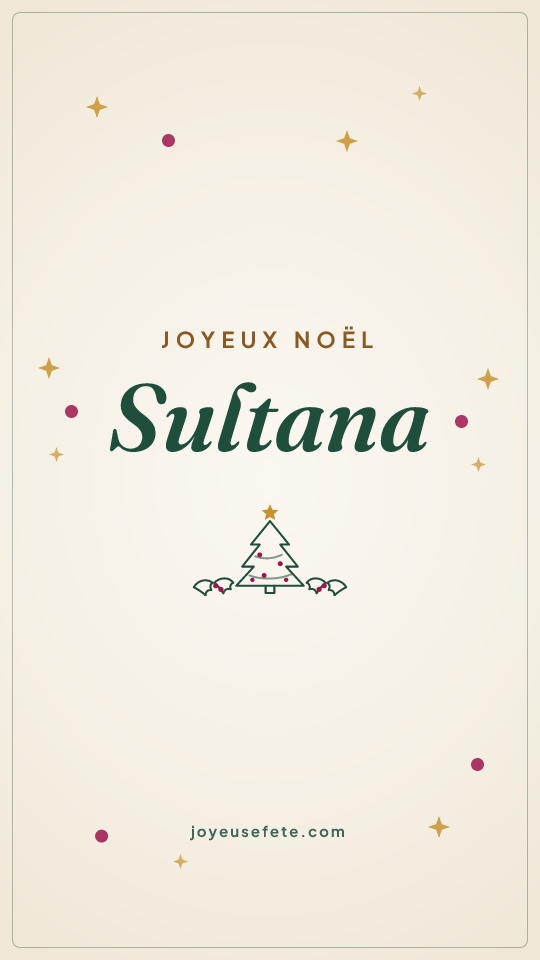Image « Joyeux Noël Sultana » au format story