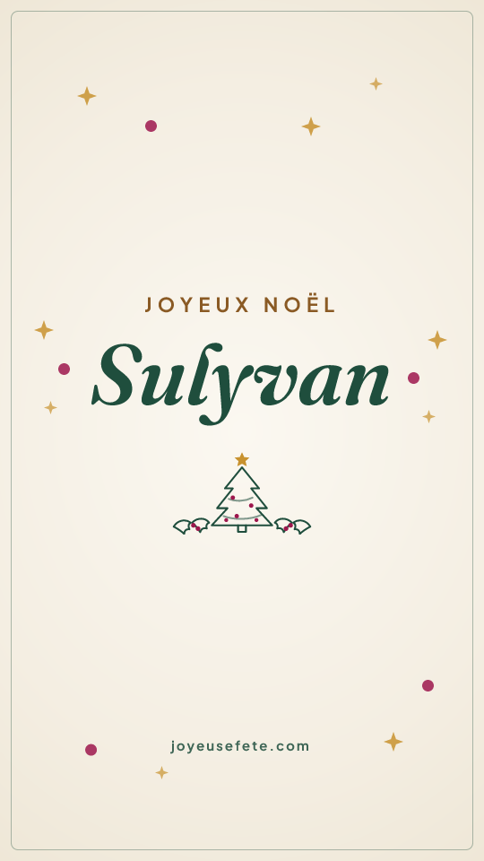 Image « Joyeux Noël Sulyvan » au format story