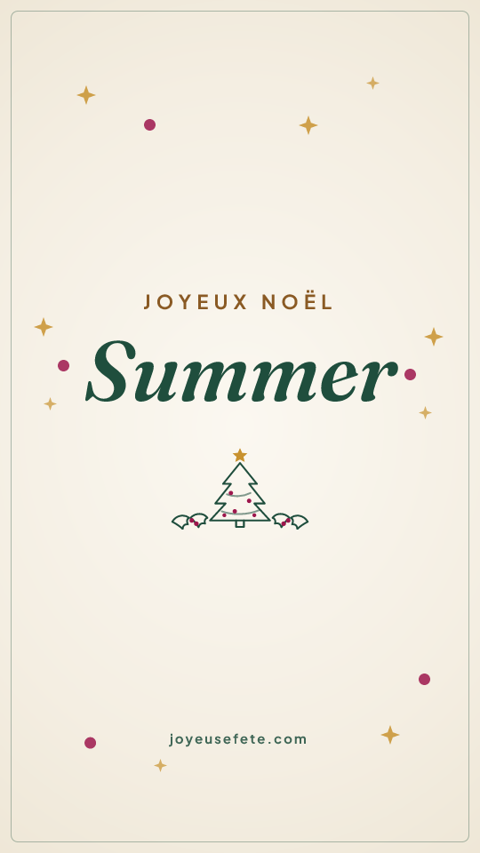 Image « Joyeux Noël Summer » au format story