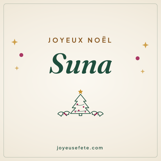 Image carrée « Joyeux Noël Suna » pour WhatsApp