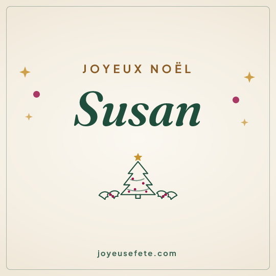 Image carrée « Joyeux Noël Susan » pour WhatsApp