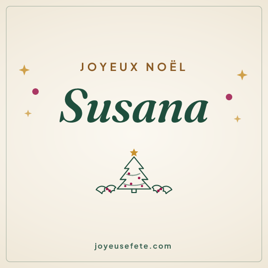 Image carrée « Joyeux Noël Susana » pour WhatsApp