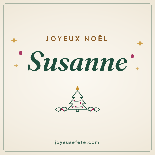 Image carrée « Joyeux Noël Susanne » pour WhatsApp