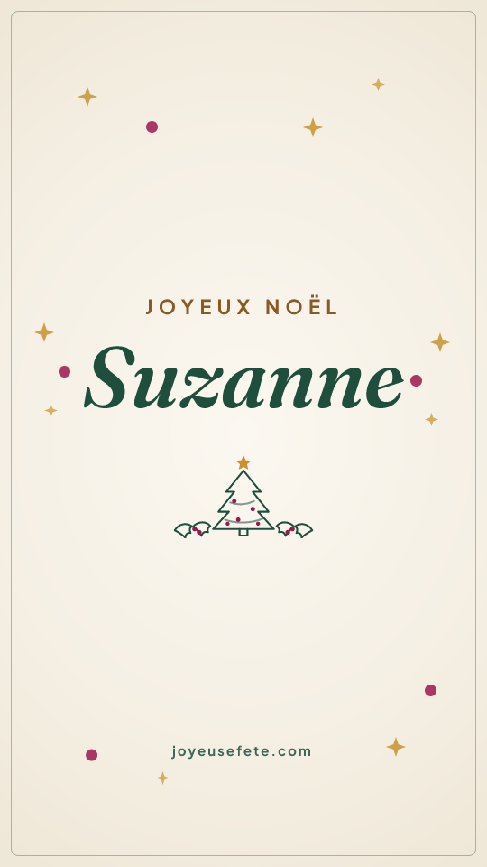 Image « Joyeux Noël Suzanne » au format story