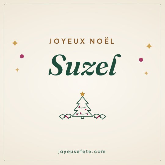 Image carrée « Joyeux Noël Suzel » pour WhatsApp