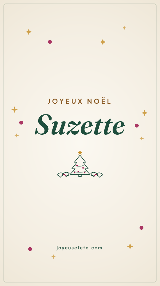 Image « Joyeux Noël Suzette » au format story
