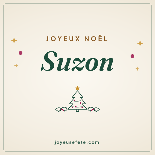 Image carrée « Joyeux Noël Suzon » pour WhatsApp