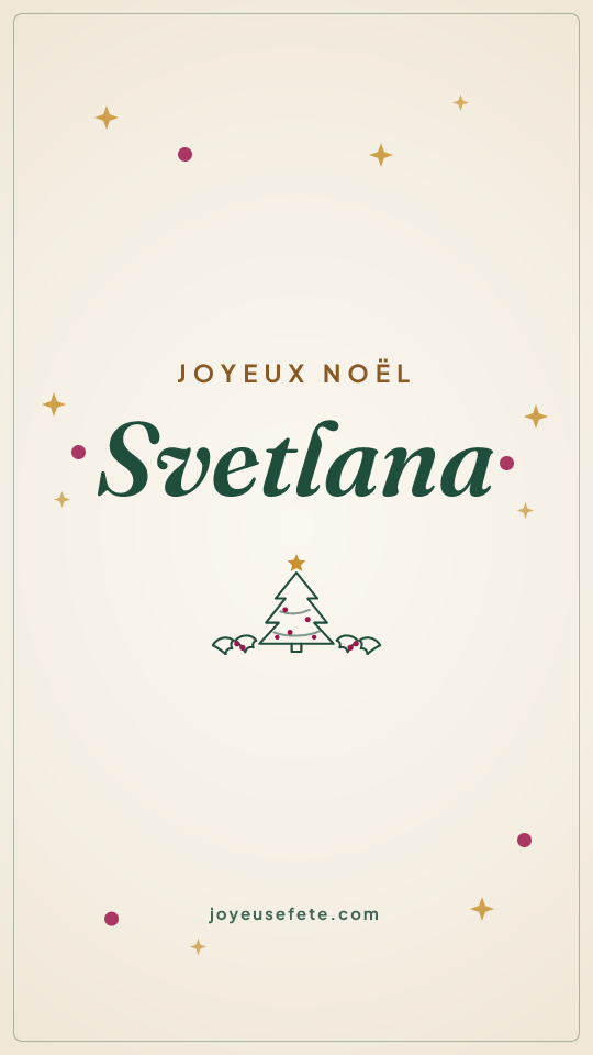 Image « Joyeux Noël Svetlana » au format story