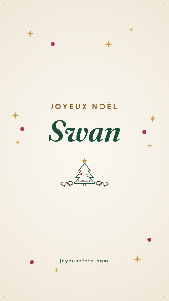 Image « Joyeux Noël Swan » au format story