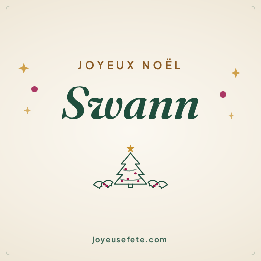 Image carrée « Joyeux Noël Swann » pour WhatsApp