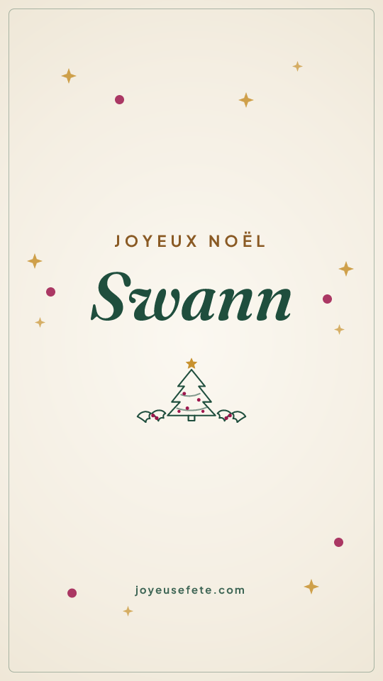 Image « Joyeux Noël Swann » au format story