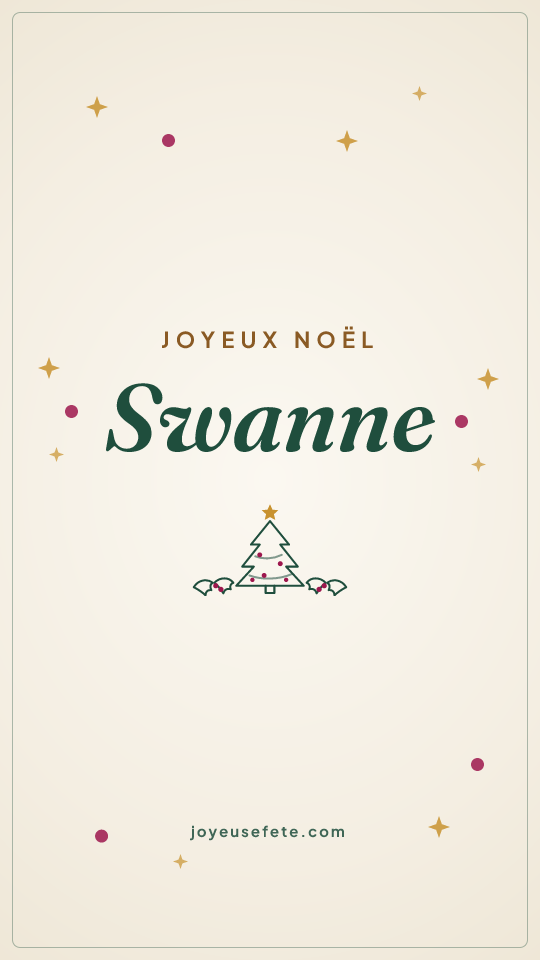 Image « Joyeux Noël Swanne » au format story
