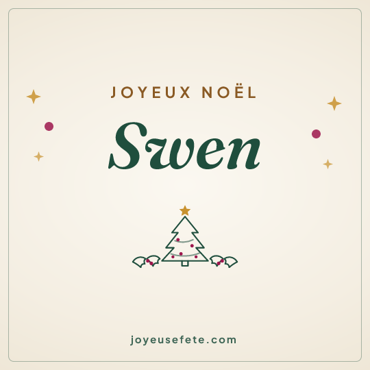 Image carrée « Joyeux Noël Swen » pour WhatsApp