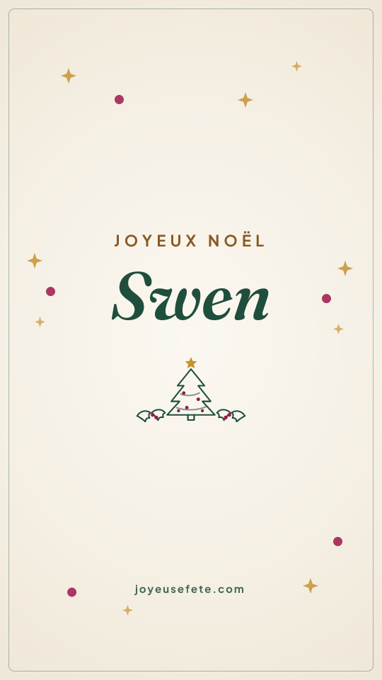 Image « Joyeux Noël Swen » au format story