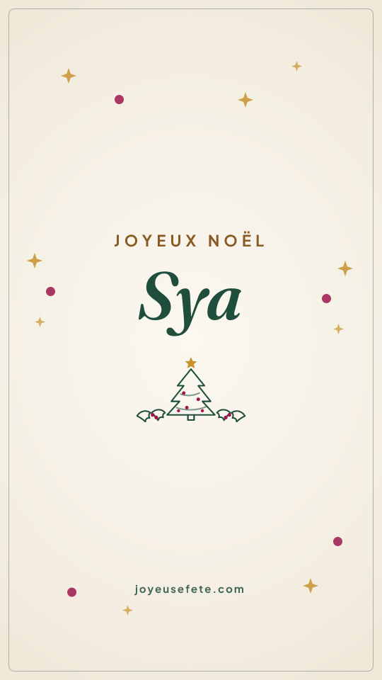Image « Joyeux Noël Sya » au format story