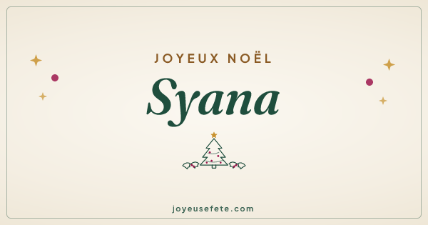 Image « Joyeux Noël Syana » au format large