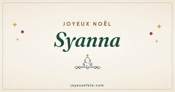 Image « Joyeux Noël Syanna » au format large