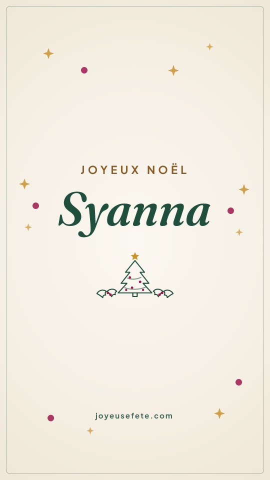 Image « Joyeux Noël Syanna » au format story