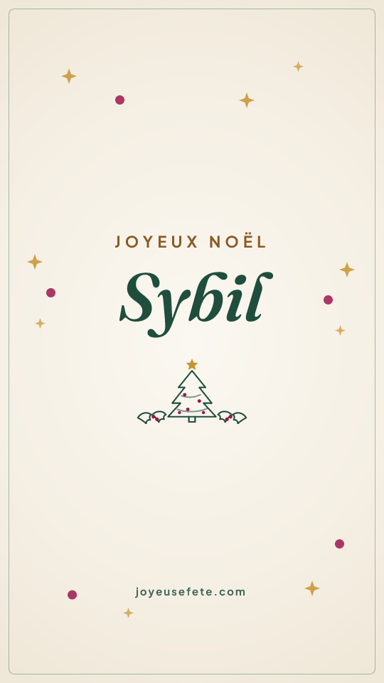 Image « Joyeux Noël Sybil » au format story
