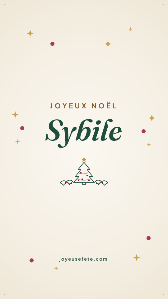 Image « Joyeux Noël Sybile » au format story