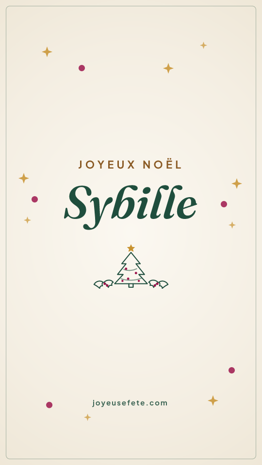 Image « Joyeux Noël Sybille » au format story