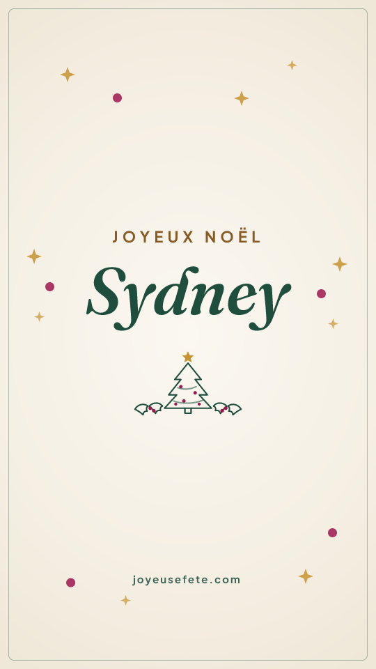 Image « Joyeux Noël Sydney » au format story