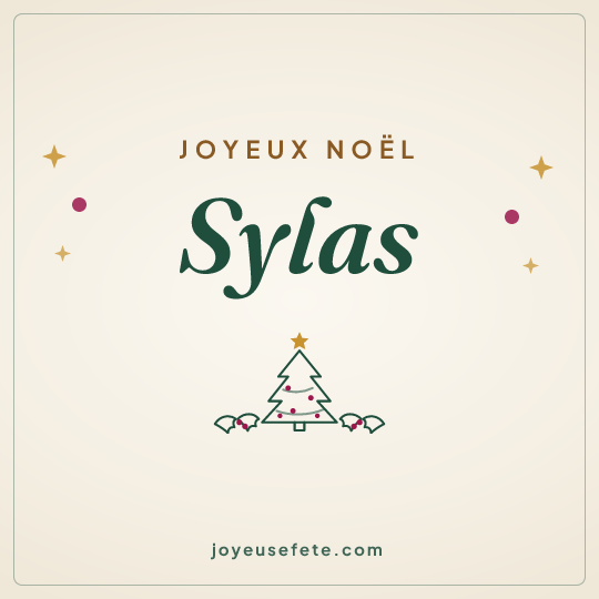 Image carrée « Joyeux Noël Sylas » pour WhatsApp