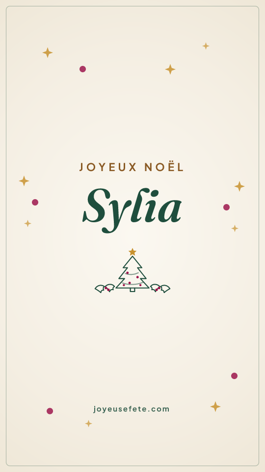 Image « Joyeux Noël Sylia » au format story