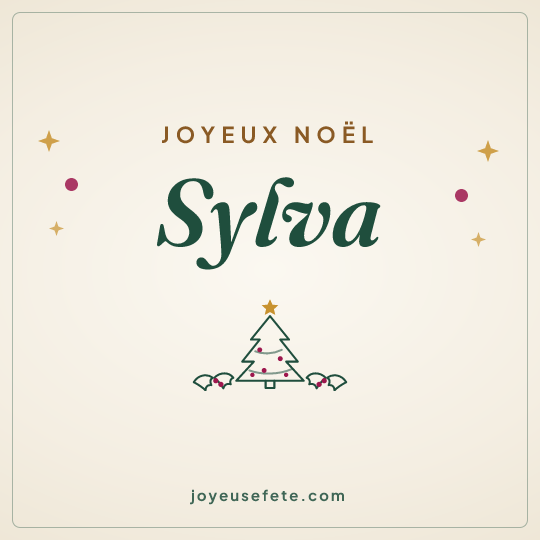Image carrée « Joyeux Noël Sylva » pour WhatsApp