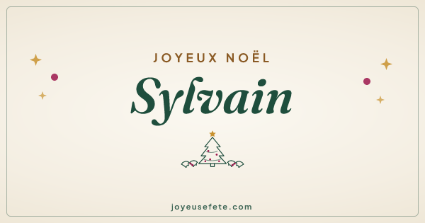 Image « Joyeux Noël Sylvain » au format large
