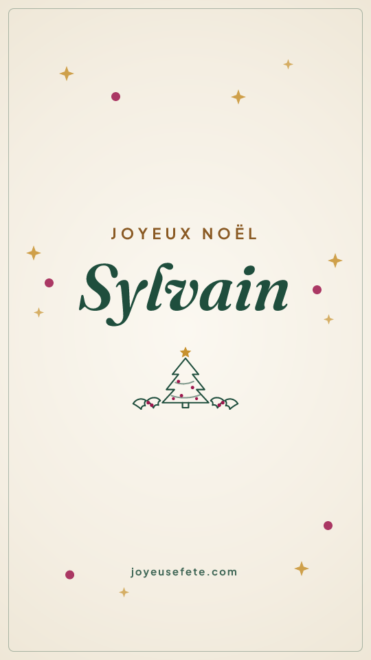 Image « Joyeux Noël Sylvain » au format story