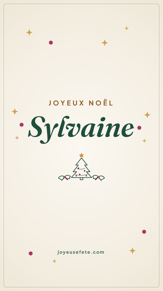 Image « Joyeux Noël Sylvaine » au format story
