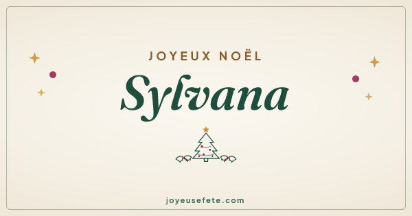 Image « Joyeux Noël Sylvana » au format large