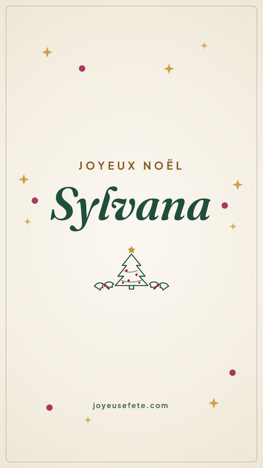 Image « Joyeux Noël Sylvana » au format story